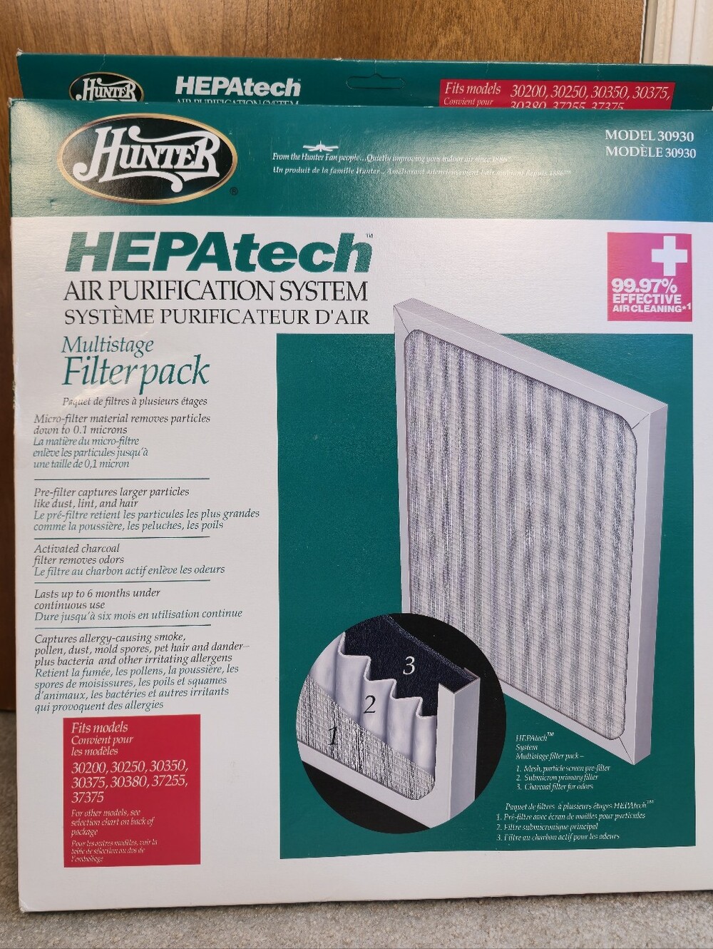 Genuine Hunter HEPAtech 30930 Replacement Filter 99.97% Air Purification System